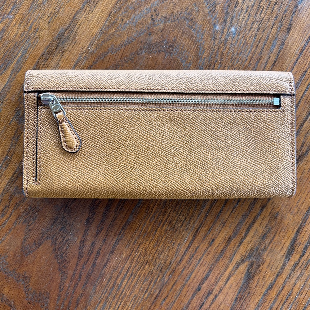 Coach Tan Camel and Cream Colorblock Envelope Slim Wallet - Picture 3 of 6